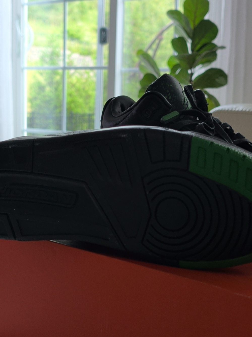 Custom Nike Jordan 3's Men’s Black and Green Low-Top Sneakers - Picture 4 of 14